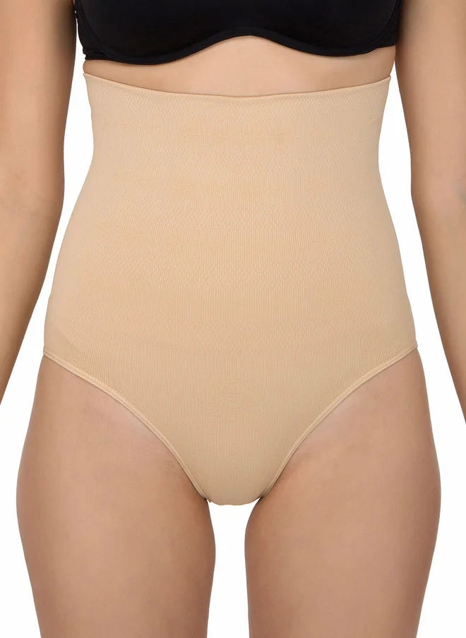 ليس اند مي  Laceandme Beige Women Tummy Control High Waist Shapewear 4167